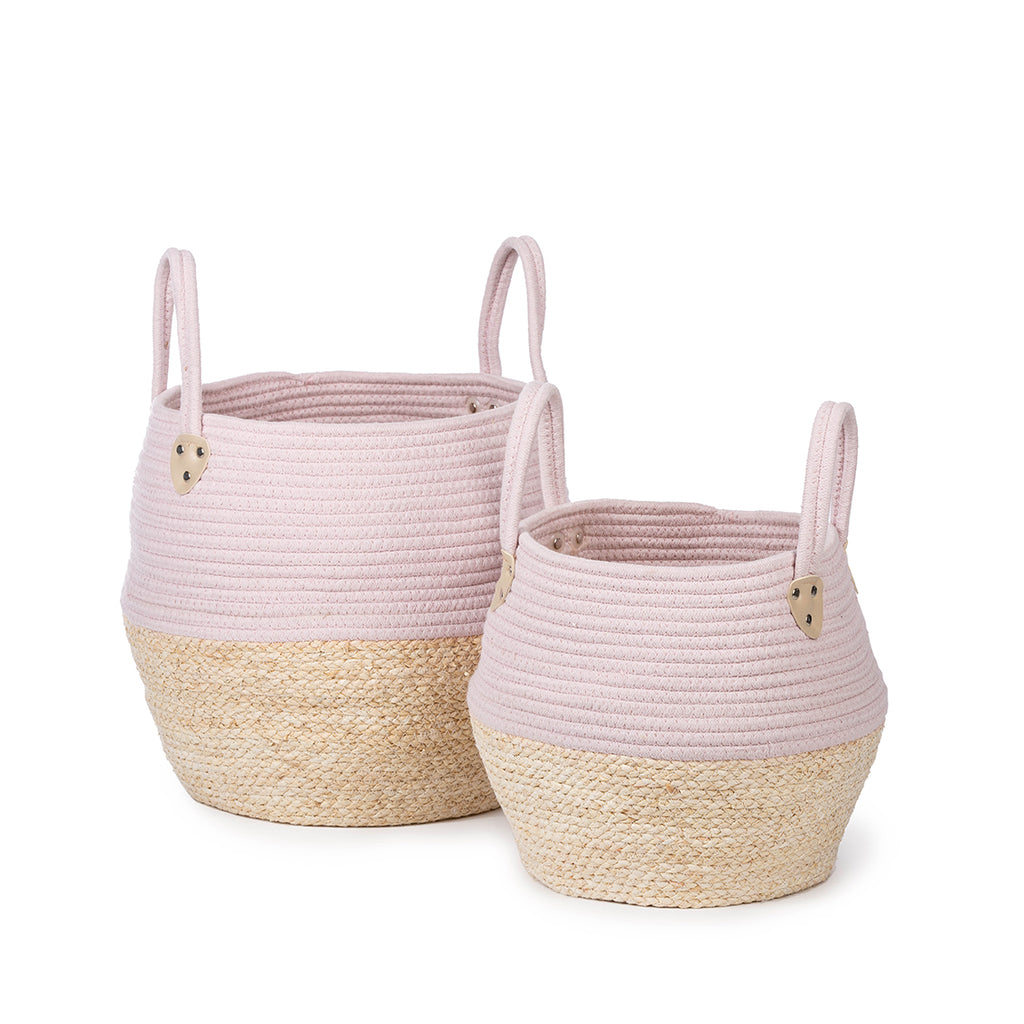 Kori rose/naturel sæt af 2