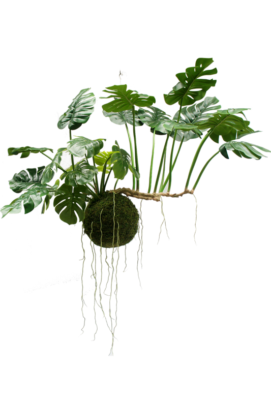 Kunstig hængeplante Monstera Deluxe 80 cm