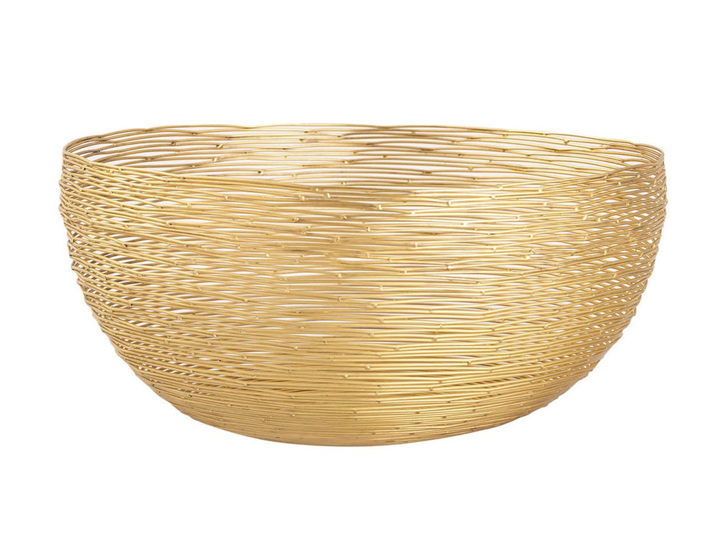 Frugtkurv ø 30 cm H 13 cm rund guld