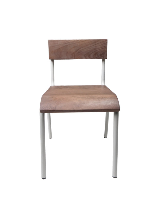 Original stol valnød perle hvid per 2 stykker
