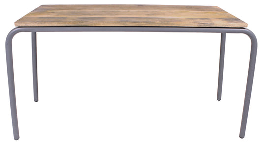 Original bord træ-metal, grå
