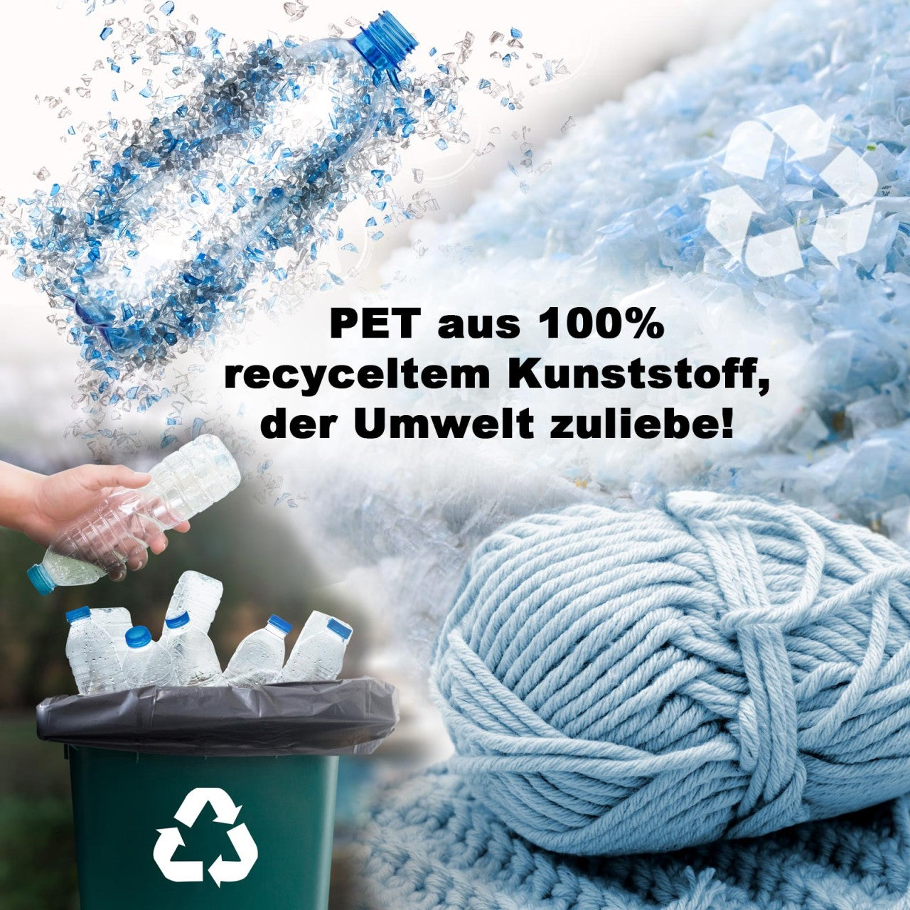 Puf PREMIUM ø45cm Strikpuf - Brun