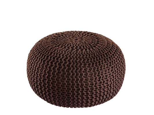 Puf PREMIUM ø45cm Strikpuf - Brun