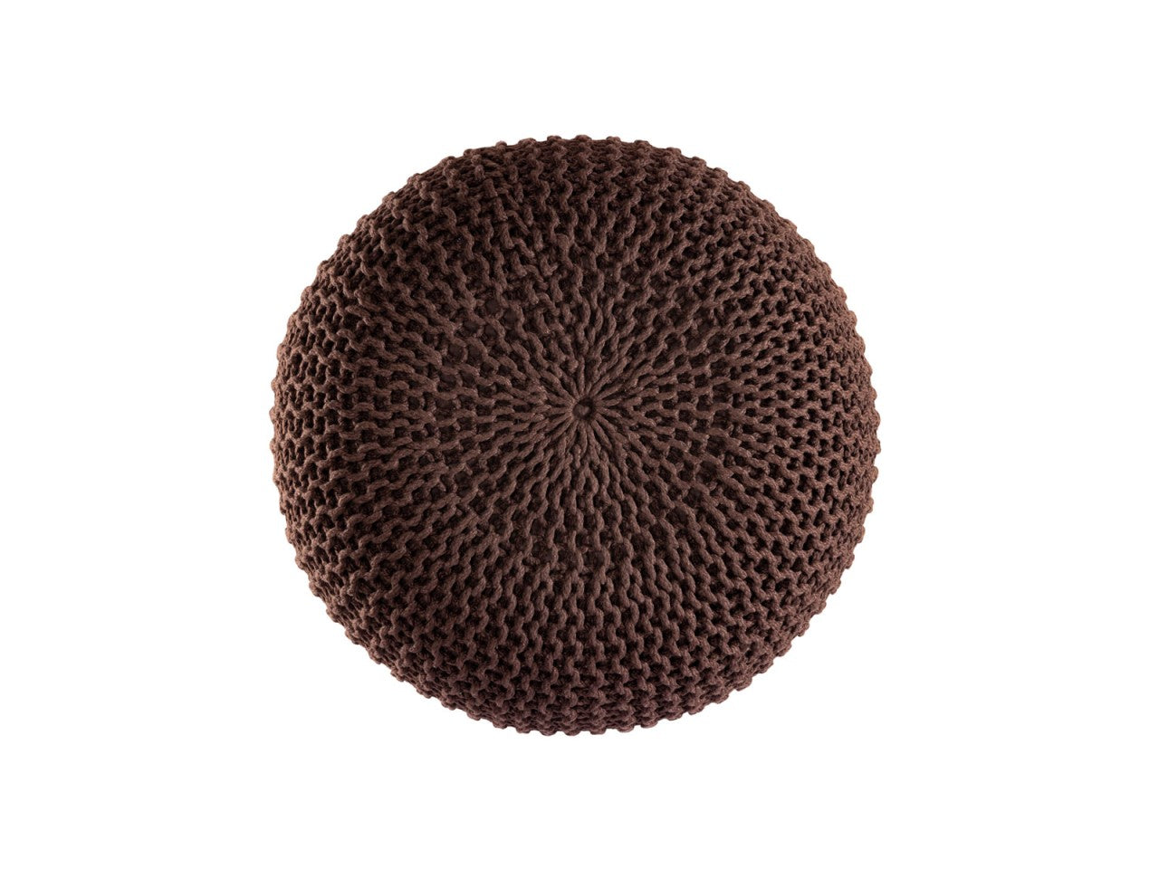 Puf PREMIUM ø45cm Strikpuf - Brun