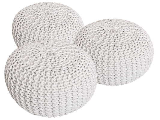 Puf/strikpuf grovstrik Ø55cm sæt med 3 stk.